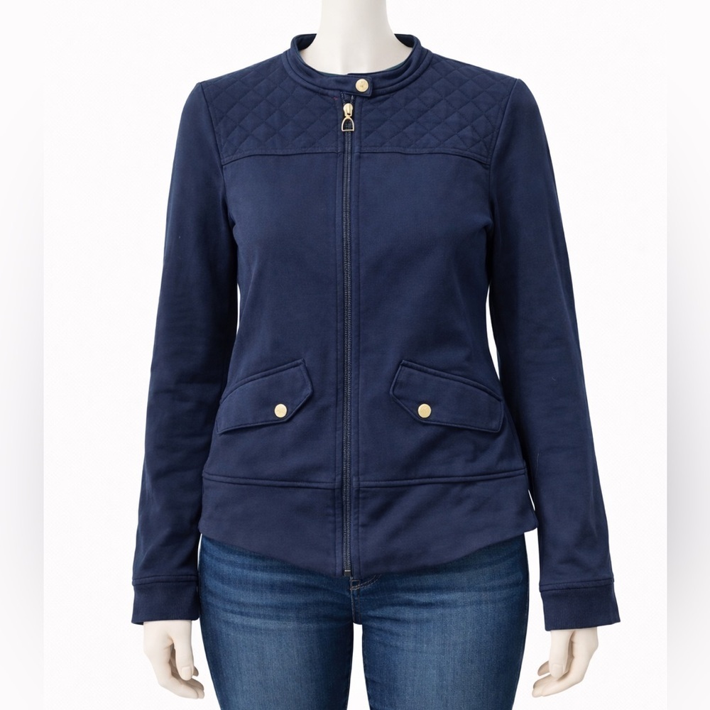 Ralph Lauren Dark Blue Quilted Bomber Jacket